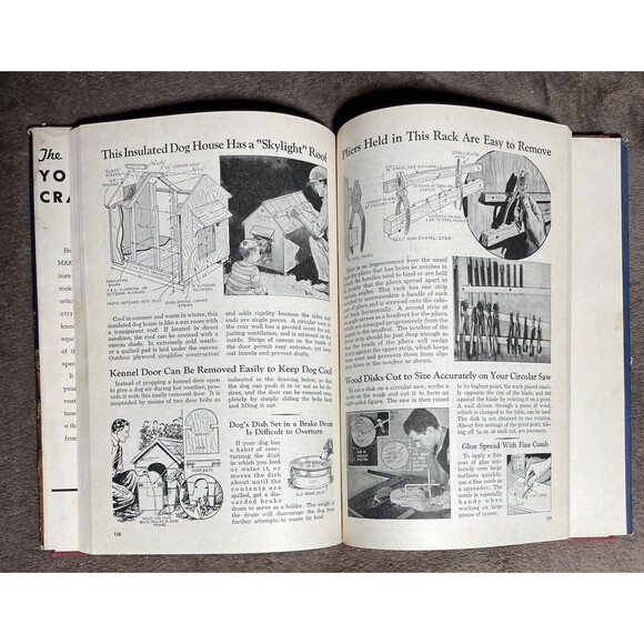 The YOUNG CRAFTSMAN 450+ Easy Projects, 1943 Popular Mechanics Illustrated - Picture 3 of 6